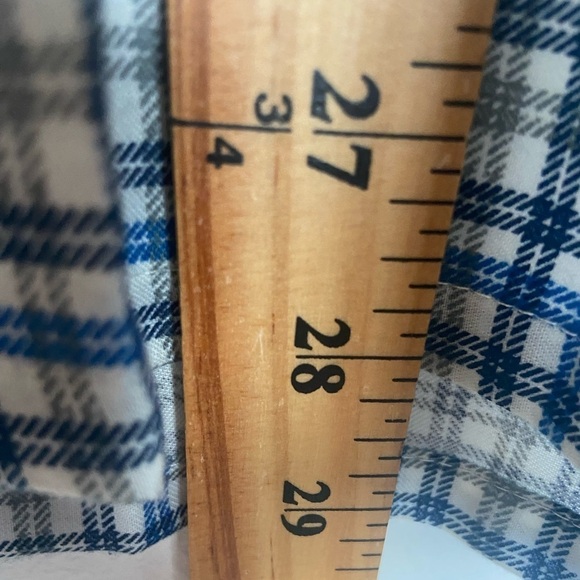 Pleetway Men’s Pajama Set Size Large Balloon Seat Plaid Blue and White - Picture 7 of 12